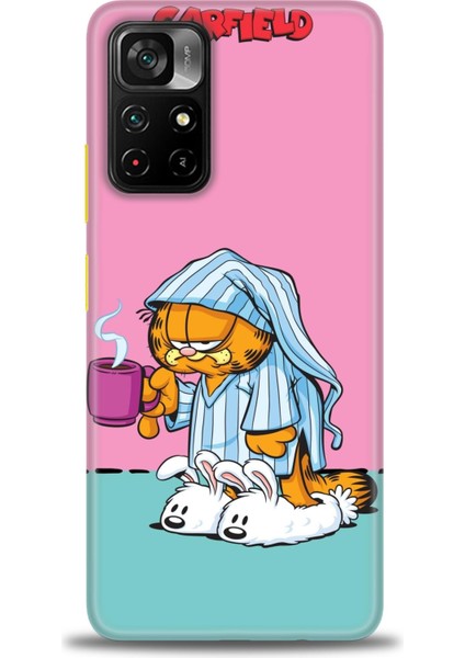 Xiaomi Redmi Note 11 Pro Plus Kılıf Hd Baskılı Kılıf - Garfield + 9h Nano Ekran Koruyucu