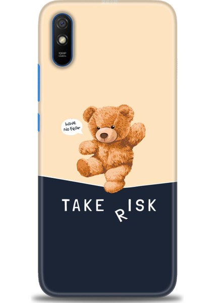 Xiaomi Redmi 9A Kılıf Hd Baskılı Kılıf - Take Risk + 9h Nano Ekran Koruyucu