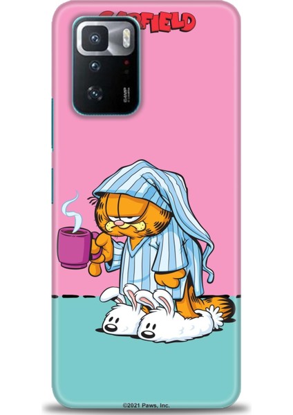 Xiaomi Poco X3 Gt Kılıf Hd Baskılı Kılıf - Garfield + 9h Nano Ekran Koruyucu