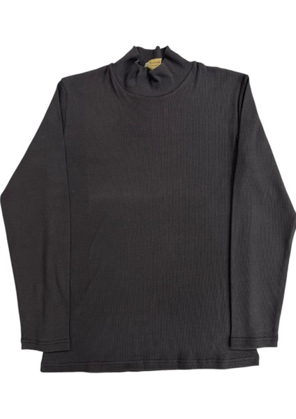 Erkek Normal Beden Düz Yarım Balıkçı Uzun Kol Sweatshirt