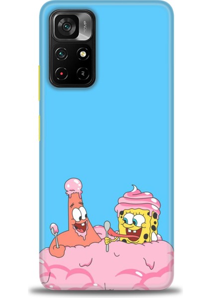 Xiaomi Redmi Note 11 Pro Plus Kılıf Hd Baskılı Kılıf - Spongebob + 9h Nano Ekran Koruyucu