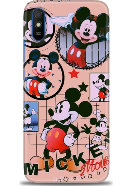 Xiaomi Redmi 9A Kılıf Hd Baskılı Kılıf - Mickey Mouse + 9h Nano Ekran Koruyucu