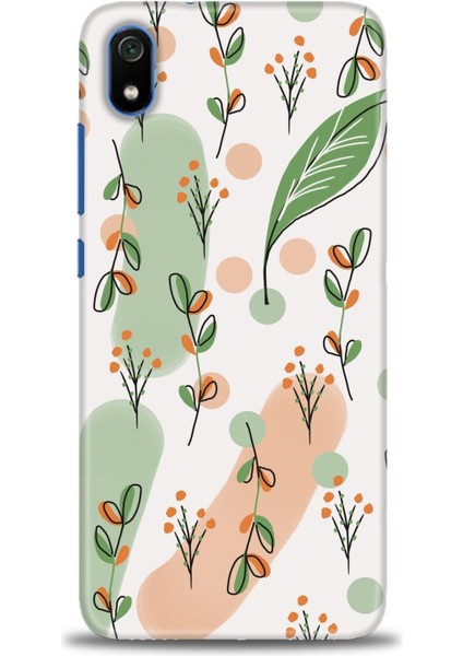 Xiaomi Redmi 7A Kılıf Hd Baskılı Kılıf - Flower Pattern + 9h Nano Ekran Koruyucu