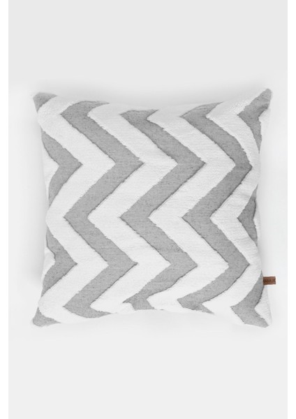 Bohem Özel Tasarım Punch Panç Desen Dekoratif Kırlent Kılıfı Line Gri 55 x 55 cm fırsatları