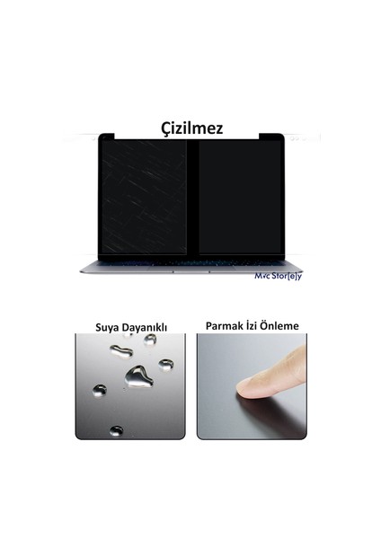 Macbook Air M2-M3 Ekran Koruyucu 13.6 inç Parlak Çizilmeyi Önler A2681 A3113 ile Uyumlu Anti Scratch