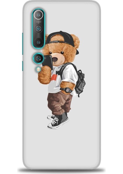 Xiaomi Mi 10 Kılıf Hd Baskılı Kılıf - Teddy Bear Cool + 9h Nano Ekran Koruyucu