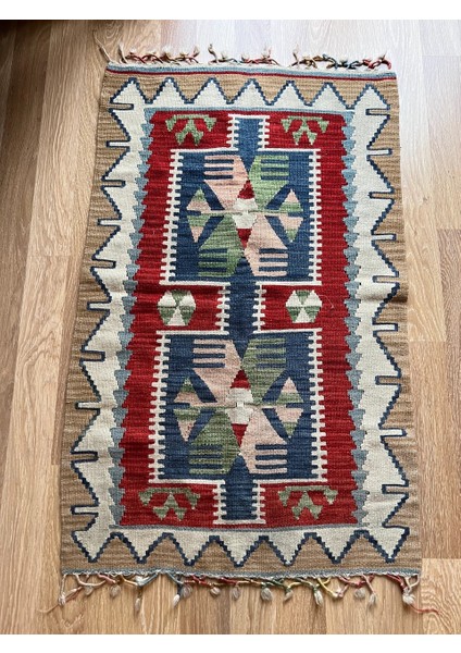 76x123 cm Boho Stili Yıkanabilir El Dokuma Anadolu Kilimi Mutfak Ve Salon Için Kilim