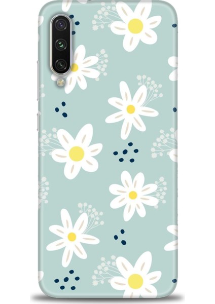 Xiaomi Mi A3 Kılıf Hd Baskılı Kılıf - Papatyalar + 9h Nano Ekran Koruyucu