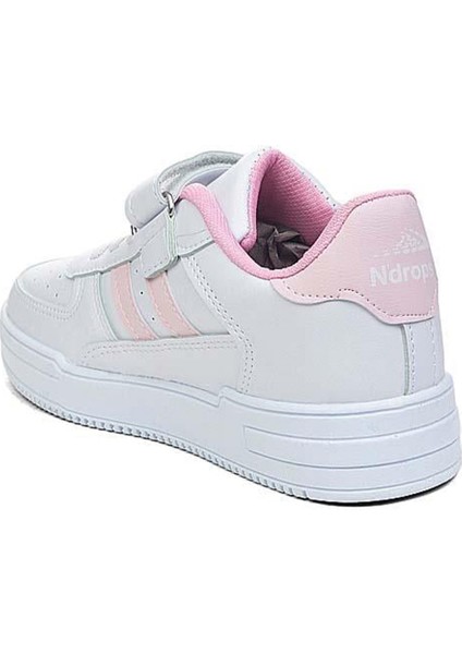 08-24 Deri Erkek Çocuk Sneaker Beyaz Pembe 31-35