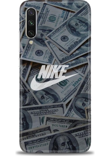 Xiaomi Mi A3 Kılıf Hd Baskılı Kılıf - Nike Dolar + 9h Nano Ekran Koruyucu