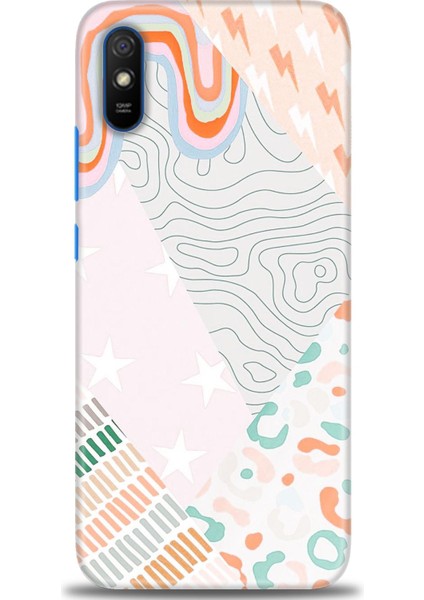 Xiaomi Redmi 9A Kılıf Hd Baskılı Kılıf - Çok Renkli + 9h Nano Ekran Koruyucu