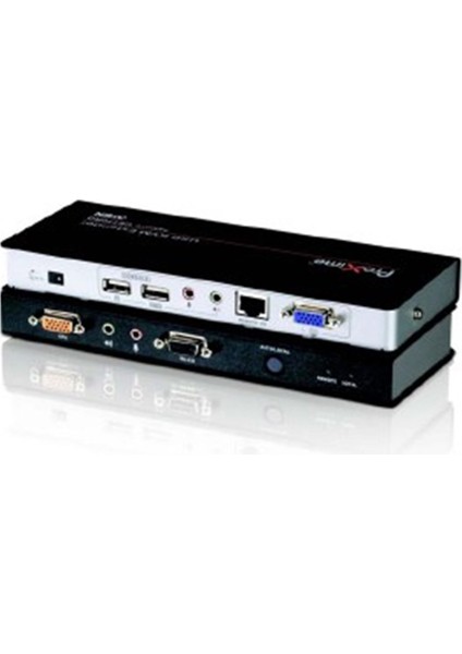 VGA Cat 5 KVM (Keyboard/Video Monitor/Mouse) Mesafe Uzatma Cihazı, Ses (hoparlör ve mikrofon) bağlantı desteği, 300 metre, USB Konsol, Deskew özelliği USB VGA/Audio Cat 5 KVM