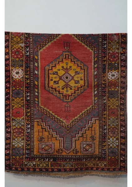 114x171 Cm El Dokuma Çok Renkli Yıkanabilir Antik El Dokuma Küçük Boy Kilim