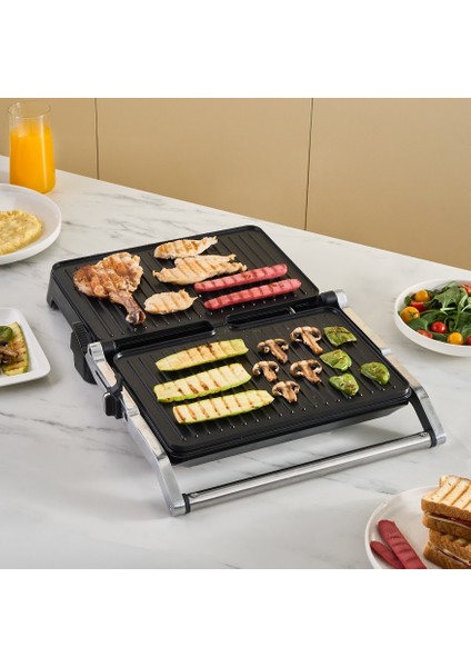 Inox Toastmate Grill Zaman Ayarlı 2000W Izgara ve Tost Makinesi 6 Dilim Kapasiteli