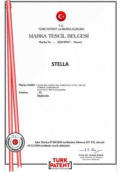 STELLA Su Bazlı Saf Akrilik Boya Beyaz 1 Litre