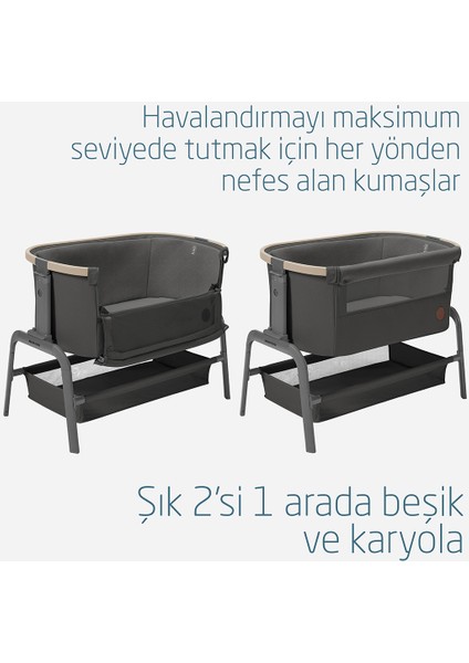 Iora Katlanabilir Anne Yanı Beşik Beyond Graphite Eco