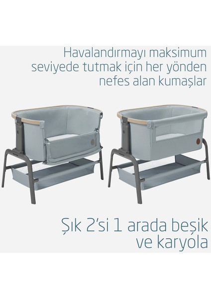 Iora Katlanabilir Anne Yanı Beşik Beyond Grey Eco