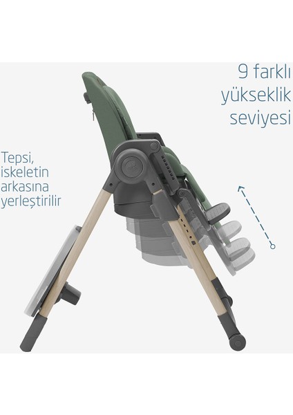 Minla 6'sı Bir Arada Ahşap Görünümlü Mama Sandalyesi Beyond Green Eco