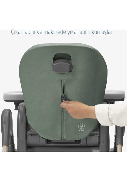 Minla 6'sı Bir Arada Ahşap Görünümlü Mama Sandalyesi Beyond Green Eco