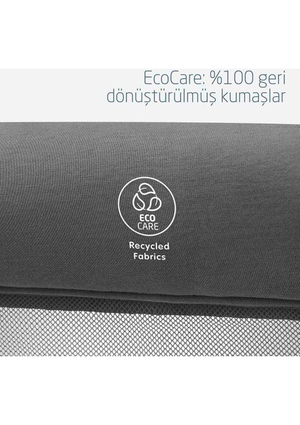 Iris 2 'si Bir Arada Anne Yanı Beşik ve Taşınabilir Çift Katlı Park Yatak Beyond Graphite Eco