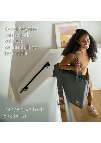 Iris 2 'si Bir Arada Anne Yanı Beşik ve Taşınabilir Çift Katlı Park Yatak Beyond Graphite Eco