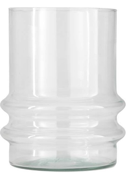 421092 "delnıte" 23CM Yüksekliğinde 18,7cm Çapında Şeffaf Cam Vazo