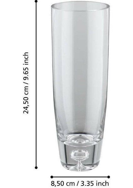 421237 "sandraka" Şeffaf Cam Vazo 24,5cm Yüksekliğinde modelleri