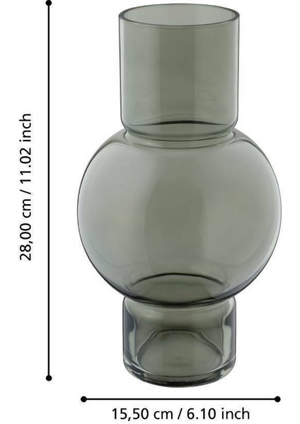 421232 "ampıtabe" Yeşil Cam Vazo 28CM Yüksekliğinde modelleri