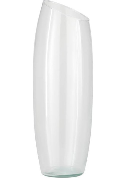421087 40 cm 13,5 cm Çapında Şeffaf Cam Vazo