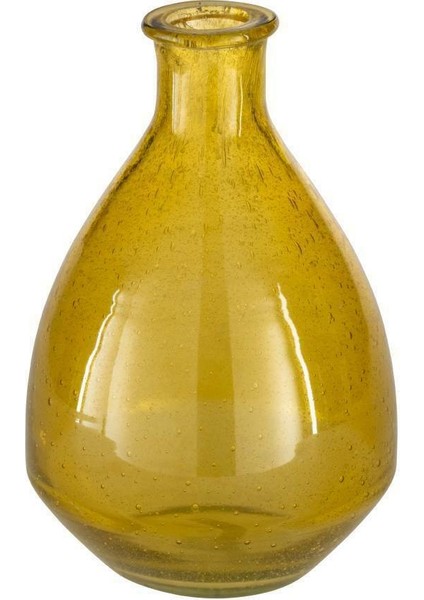 421177 "padada" Sarı Cam Vazo 24CM Yüksekliğinde