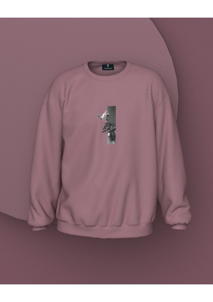 Charmollini Gül Kurusu Unısex Oversıze Sweatshirt