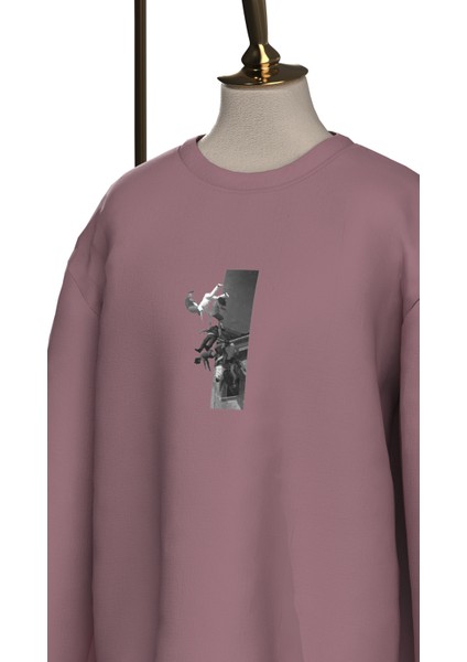 Charmollini Gül Kurusu Unısex Oversıze Sweatshirt