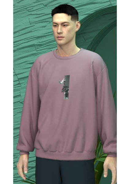 Charmollini Gül Kurusu Unısex Oversıze Sweatshirt