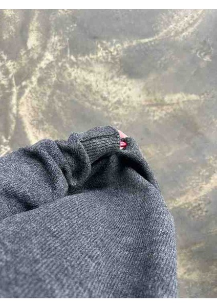 Kadın Antrasit Bisiklet Yaka Oversize Basic Triko Kazak