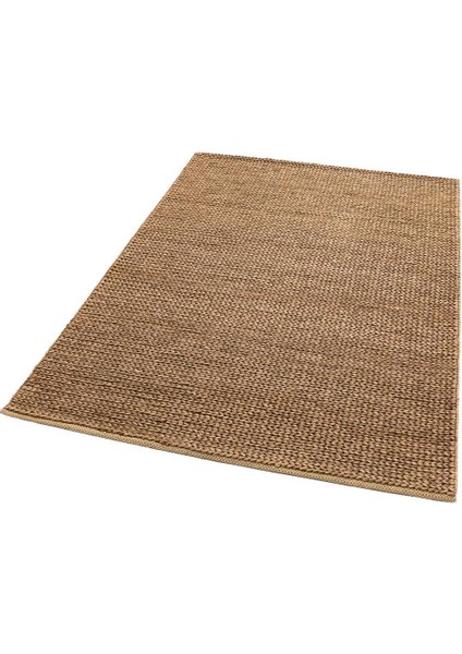 Flatweave Choti Brown Dekoratif Jüt Kilim