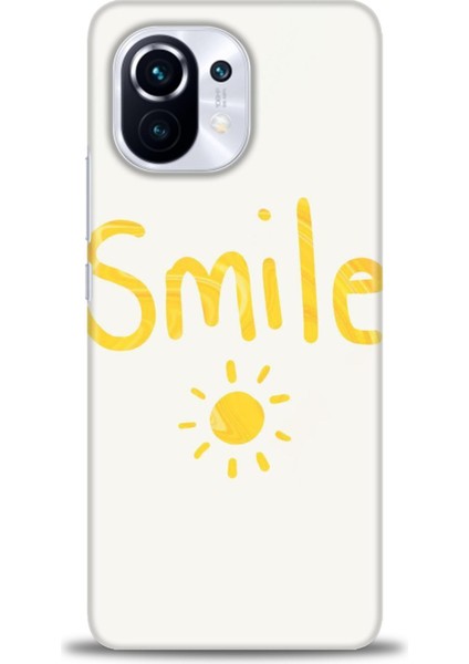 Xiaomi Mi 11 Kılıf Hd Baskılı Kılıf - Smile Güneş + 9h Nano Ekran Koruyucu