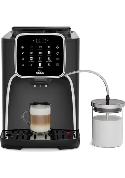 OK0028-05  Arzum Okka Espresso Pro M Tam Otomatik Espresso Makinesi - Krom