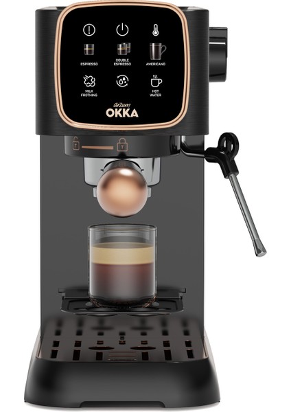 OK0034-04 Arzum Okka Espresso Solo Yarı Otomatik Espresso Makinesi - Bakır