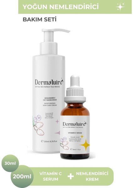 Yoğun Nemlendirici Bakım Seti ( Nemlendirici Krem, Vitamin C Serum )