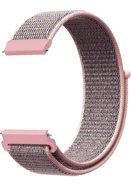 Xiaomi Mi Watch / Mi Watch Color (22 Mm) Uyumlu Kordon Hasır Örgü Işlemeli Spor Kayış, Pudra