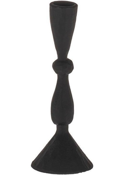 422107 "jellıcoe" Siyah Metal Şamdan- Mumluk 18 cm Yüksekliğinde