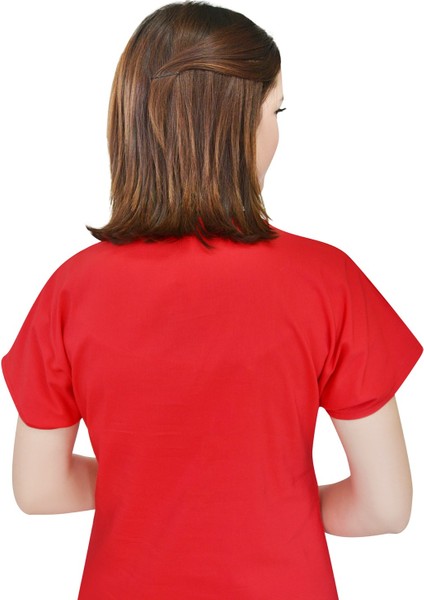 Kırmızı Likralı Doktor Hemşire Üniforması Alt Üst Takım indirimleri