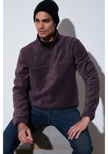 Regular Fit Anti-Pilling Tüylenme Yapmayan Dik Yaka Kalın Kışlık Şardonlu Polar Erkek POLAR 5896700 fiyatları