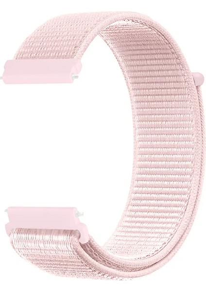 Amazfit Gts 3 / Gts 4 Mini (20 Mm) Uyumlu Kordon Hasır Örgü Işlemeli Spor Yumuşak Kayış, Açık Pembe