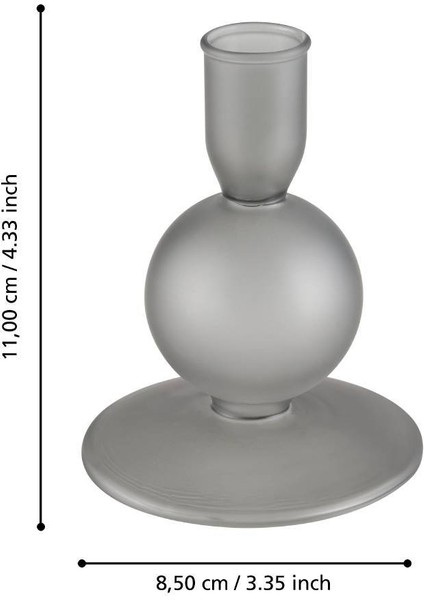 422259 "molume" Gri Şamdan- Mumluk 11 cm Yüksekliğinde 8,5 cm Çapında modelleri