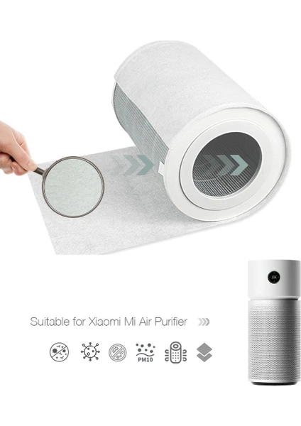 10 Adet Xiaomi Air Purifier Elite Uyumlu Toz Tutucu Ön Filtre