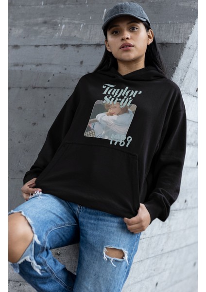 1989 Taylor Resim Baskılı Kapüşonlu Sweatshirt, Oversize Taylor Swift Baskılı Hoodie modelleri