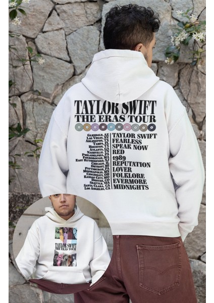 Taylor Swift The Eras Tour Sırt Baskılı Kapüşonlu Sweatshirt,oversize Swift Baskılı Hoodie