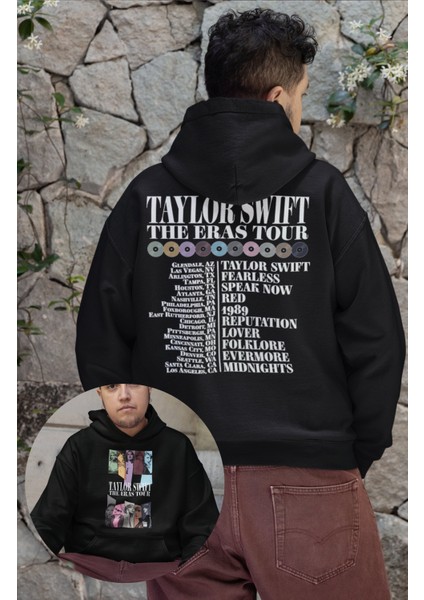 Taylor Swift The Eras Tour Sırt Baskılı Kapüşonlu Sweatshirt,oversize Swift Baskılı Hoodie