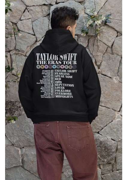 Taylor Swift The Eras Tour Sırt Baskılı Kapüşonlu Sweatshirt,oversize Swift Baskılı Hoodie